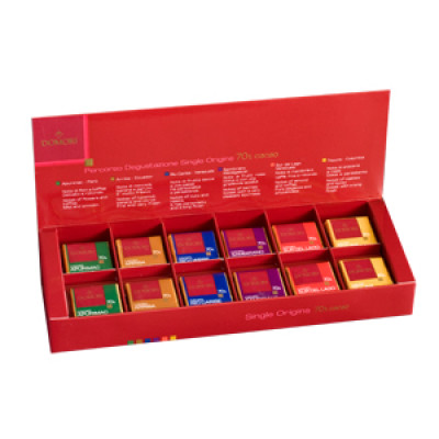 Domori Napolitains 70%, Single Origins, Geschenkbox
