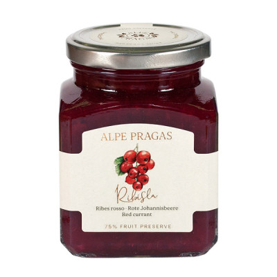 Alpe Pragas Fruchtaufstrich, Rote Johannisbeere, 335g
