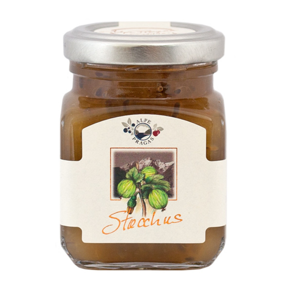 Alpe Pragas Fruchtaufstrich, Grüne Stachelbeere, 110g