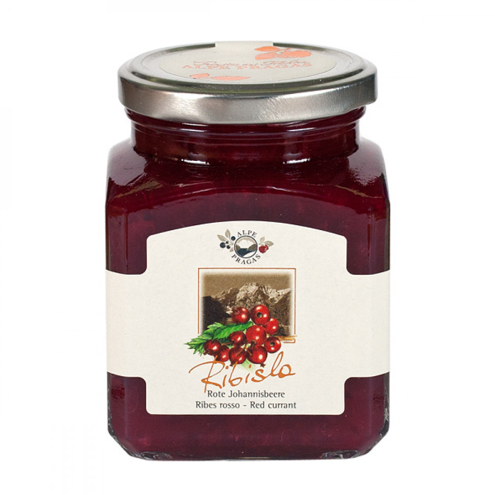 Alpe Pragas Fruchtaufstrich, Rote Johannisbeere, 335g