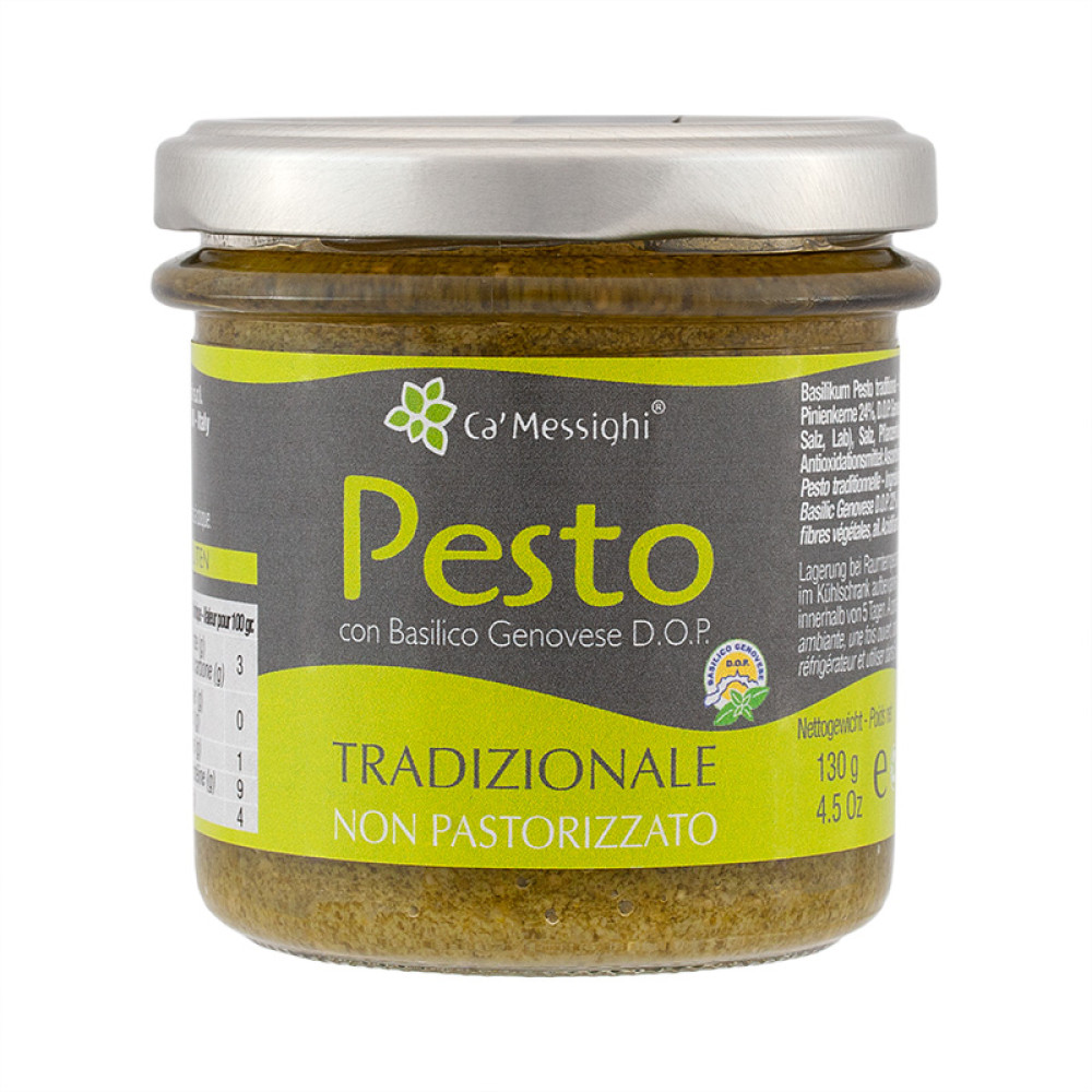 Ca' Messighi Pesto, Basilico Genovese D.O.P., Tradizionale, 130g